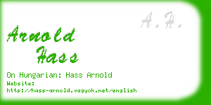 arnold hass business card